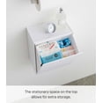 thumbnail image 4 of Yamazaki Home Wall-Mounted Storage or Trash Bin, White, ABS Plastic, 4L, Supports 5.5 pounds, No Assembly, 4 of 7
