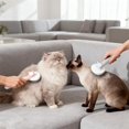 thumbnail image 4 of Pet Cat Comb Stainless Steel Needle Pet Cleaning Needle Comb Dog Hair Removal Brush One-Button Self-Cleaning Function(Mysterious Gray), 4 of 5