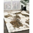thumbnail image 3 of Ahgly Company Machine Washable Indoor Rectangle Abstract Dark Almond Brown Area Rugs, 8' x 12', 3 of 7