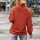 thumbnail image 4 of Camisas de corte informal Blusa informal de mujer con hombros caídos y manga larga con cremallera para ir de compras, 4 of 6