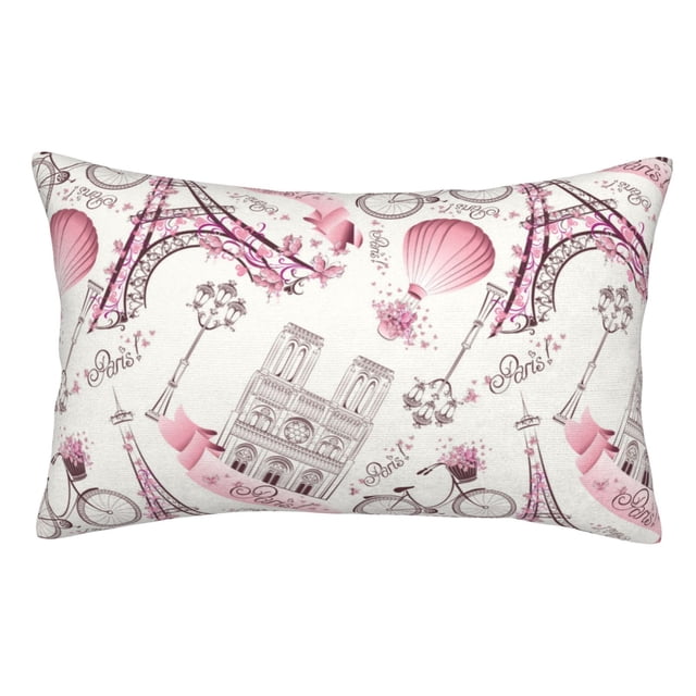 Balery Romantic Travel In Paris Funda de Cojín Estampada, Regalos para Mujeres, Regalos de Amor para Ella, Regalos para Novia o Esposa, Funda de Almohada-20"x30"