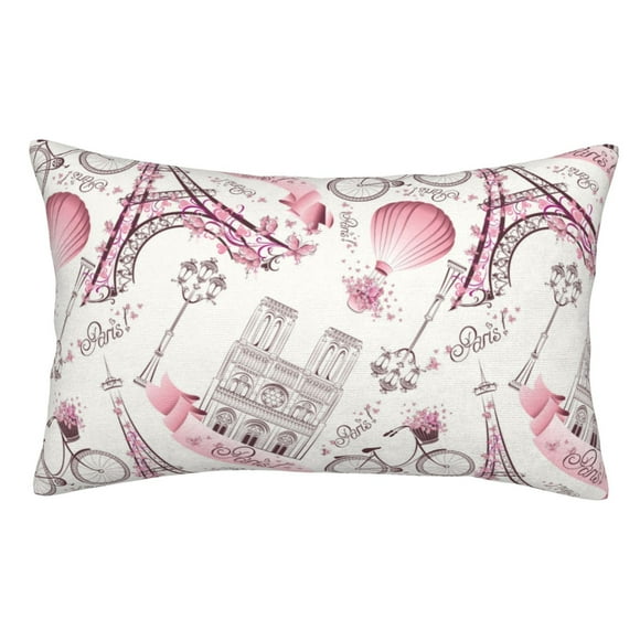 Balery Romantic Travel In Paris Funda de Cojín Estampada, Regalos para Mujeres, Regalos de Amor para Ella, Regalos para Novia o Esposa, Funda de Almohada-20"x30"