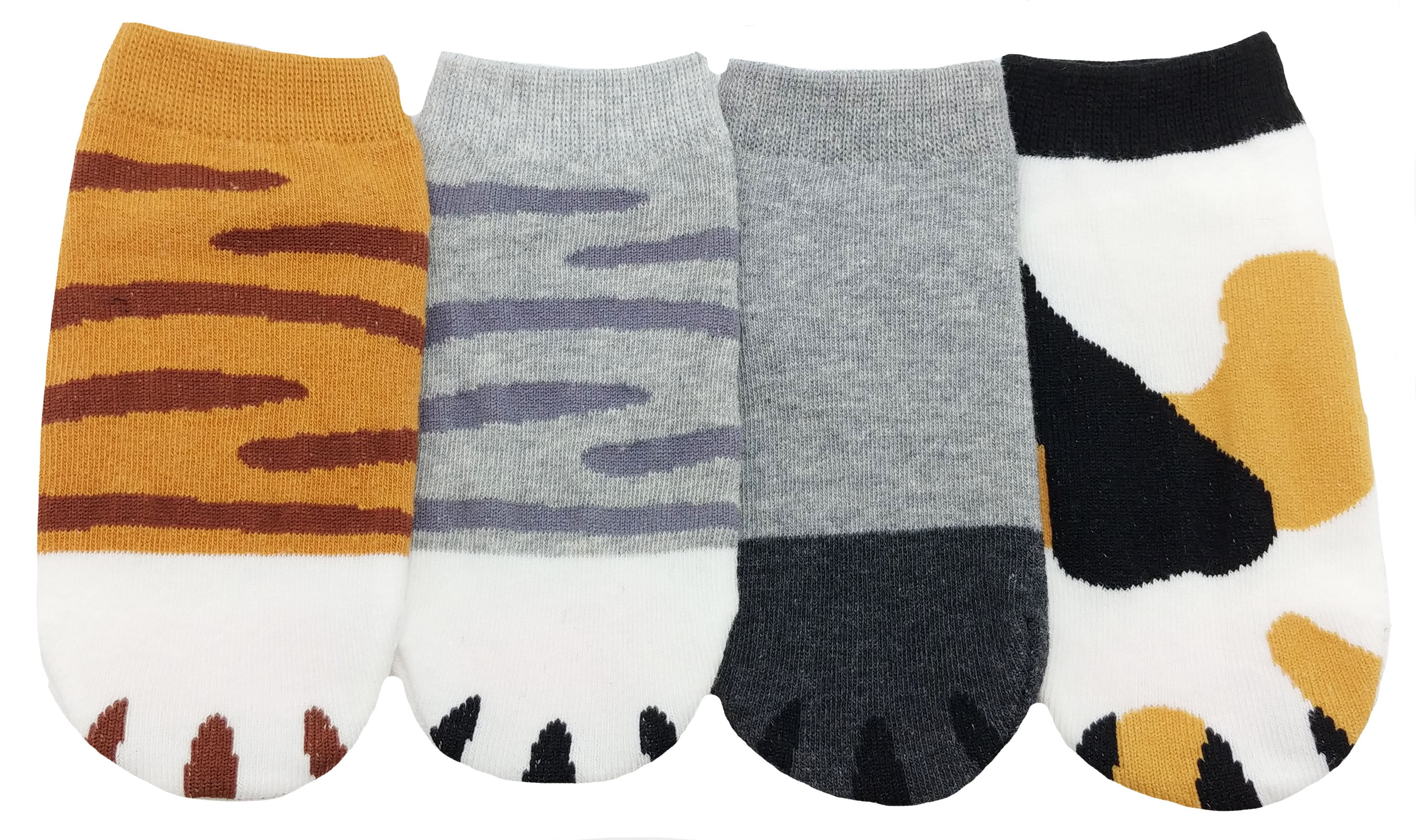 JJMax JJMax Women's Cute Kitty Cat Paws Socks with Paw Prints on Toes