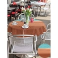 thumbnail image 5 of Outdoor Tablecloths with Umbrella Hole & Zipper, Blue Brown Ombre Round Tablecloth 54 Inch, Modern Abstract Gradient Art Waterproof Table Cloth, Patio/Pool/Picnic Table Covers, 5 of 8