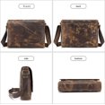 thumbnail image 2 of Leather Messenger Bag for Men Women Medium  bag Retro Crossbody Shoulder bag Mens Purse Handbag, 2 of 9