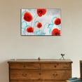 thumbnail image 2 of wall26 - Canvas Wall Art - Red Poppy Flowers on Grey Abstract Background - Gallery Wrap Modern Home Art | Ready to Hang - 12x18 inches, 2 of 3