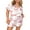 Pink, variant on Women Y2k Pajamas Set 2 Piece Sleepwear Short Sleeve Bow Rabbit Print Button Up Shirt Shorts Lounge Set