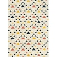 thumbnail image 2 of Well Woven Gigi Jax Modern Kids Shag Geometric Ivory Blue Thick 2'3" x 7'3" Runner Rug, 2 of 7
