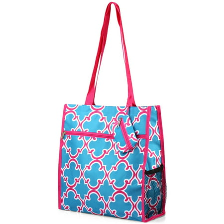 Zodaca Lightweight All Purpose Handbag Zipper Carry Tote Shoulder Bag Attached Coin Purse for Travel