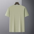 thumbnail image 4 of Yteetum Khaki Men's Tee Shirts Summer Solid Color Comfortable Stretch Casual Athletic Pullover Crew Neck Short Sleeve T-shirts Tops L, 4 of 8