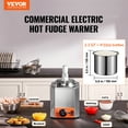 thumbnail image 2 of VEVOR Dispensador electrico de queso con bomba, calentador comercial de caramelo caliente de 2,3 cuartos, dispensador de bomba de plástico, calentador de salsa de queso Nacho ajustable, 2 of 9