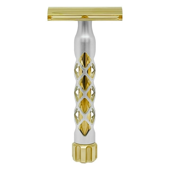 The Goodfellas' Smile, THE VALYNOR Double Edge Safety Razor - CNC Machined Brass and Aluminum - Delivers a close and comfortable Shave - Made by Hand in Italy