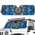 thumbnail image 2 of FUIALDOLG Car Windshield Sun Shade Blue Mandala Flower Windshield Cover Automotive Interior Protection Front Window Sun Visor Protector Blocks UV Rays Keep Your Vehicle Cool, 2 of 7