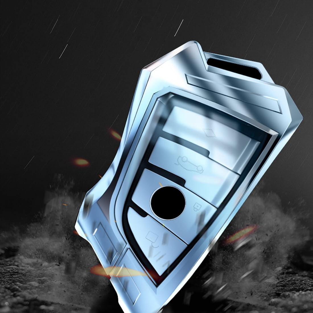 Key Cover Case, Zinc Alloy Key Fob Shell Compatible for BMW X1 X3 X4 X5 X6 1 2 4 5 6 7 M3 M5 M6 GT3 GT5 G30