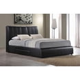 thumbnail image 3 of Kofi Black Synthetic Leather EK Bed with Storage - No Box Spring Needed, 3 of 5