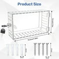 thumbnail image 6 of Universal Thermostat Lock Box with Key Clear Acrylic Thermostat Cover Guard with Lock Easy to Install for Home Office School Restaurant 4.7 x 7.3 x 2.2 Inches, 6 of 8