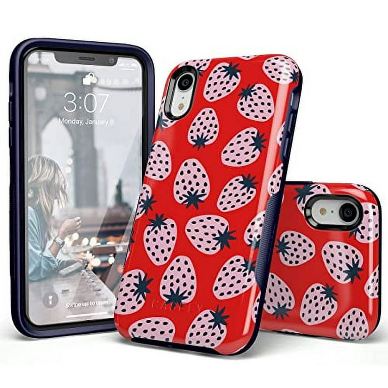 Casely iPhone XR Phone Case I'd Pick You Red Strawberry Case