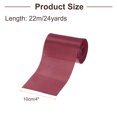 thumbnail image 2 of Unique Bargains 4 Inches x 24 Yards Wine Red Satin Ribbon for Gift Decoration, Polyester, 2 of 5