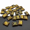 thumbnail image 3 of 25pcs Amorphous Gemstone Runes Alphabet Engraved Rune Crystal Divination Runes, 3 of 5