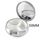 thumbnail image 4 of Round Metal Pill Box Pack with 3 Small Size Compartments for Travel and, 4 of 5