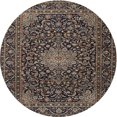 thumbnail image 1 of Ahgly Company Machine Washable Indoor Round Traditional Charcoal Black Area Rugs, 3' Round, 1 of 7