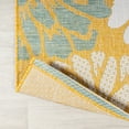 thumbnail image 6 of JONATHAN Y SANTA MONICA 5' Round Area Rug, Zinnia Floral Textured Weave - Yellow/Cream, SMB110G-5R, 6 of 8