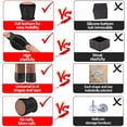 thumbnail image 3 of Paquete de 8 protectores de suelo de silicona para patas de silla con fieltro para evitar arañazos y reducir el ruido (negro)., 3 of 3