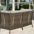 thumbnail image 6 of Bellefurn Patio Furniture Set Outdoor Wicker Sectional Sofa L Shaped Couch with Ottoman,Patio 6-Seat Sofa High Back Conversation Set for Deck,Backyard,Porch, 6 of 9