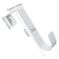 thumbnail image 6 of Romeda 6 Pack Over The Door Hooks, Sturdy Metal Single Over Door Hooks, White Door Hanger Hook Door Hooks for Hanging, Towels, Clothes, Bathroom, Hold Up to 7Lbs, 6 of 7