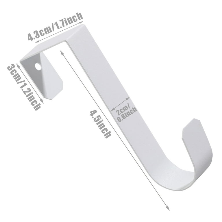 Romeda Heavy Duty 6 Pack Over The Door Hooks for Bedroom Closet Sturdy Metal Single Door Hanger White Hold Up to 7Lbs Walmart