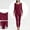 Wine, variant on Viadha Women's Winter Thermal Underwear Woolen Thermal Suit Clothes Trousers Long Sleeved Round Neck Shirt/Shirt Suit