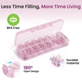 thumbnail image 6 of Pill Organizer 2 Times a Day, 7 Day Pill Box AM PM, Weekly Daily Medicine Organizer for Travel, Medication Container for Vitamins & Supplements (Purple), 6 of 7