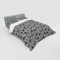 thumbnail image 3 of Ambesonne Paisley Bedding Set 3 Pcs, Floral Retro Circles, Twin, Black and White, 3 of 3