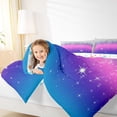 thumbnail image 4 of Feelyou Glitter Sequin Print Bedding Comforter Set for Female, Cartoon Dreamy Stars Print Twin Comforter Sets, Modern Fashion Reversible Bedding Set, Lightweight Room Decor, 2 Pieces, 4 of 8