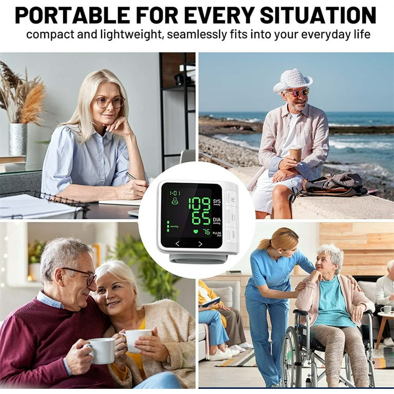 Blood Pressure Monitor Automatic Wrist Blood Pressure Monitors for Home Use  BP Machine Cuff Digital Large LCD Display 2X99 Readings with Carrying Case  - Yahoo Shopping
