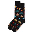 thumbnail image 3 of MeMoi Men's "Happy Birthday" Rayon from Bamboo Blend Novelty Crew Sock - Mens - Male, 10-13, Black, 3 of 3