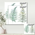 thumbnail image 4 of Designart ' Two Fern Leaves On White ' Farmhouse Canvas Wall Art Print, 4 of 4