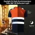 thumbnail image 6 of High Visibility Shirts for Men Quick Dry Safety Shirts Short Sleeve Crew Neck Construction Work Tops Stretch Elastic Workout Tops, 6 of 7