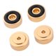 thumbnail image 3 of Base de soporte para tocadiscos, almohadilla de aislamiento de aluminio de 20 x 8 mm, 4 unidades, color dorado, 3 of 6