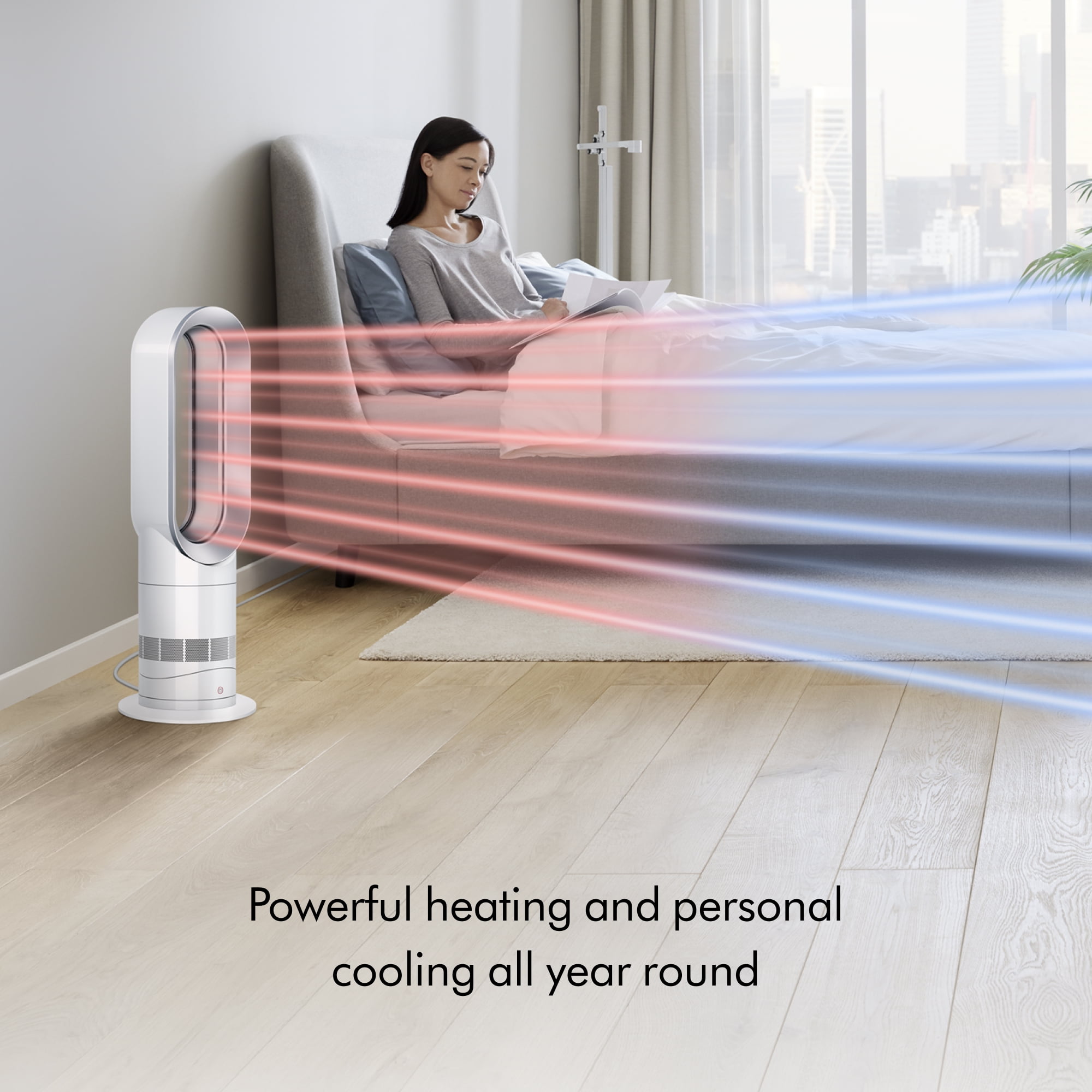 Dyson Hot+Cool™ Jet Focus fan heater AM09 | White/Silver | New