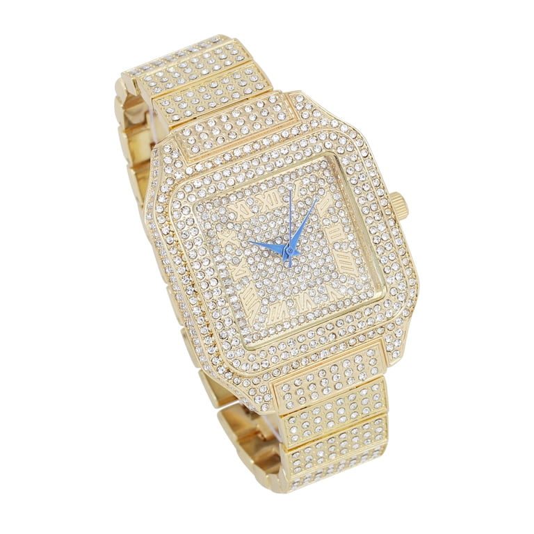 Luxury Gold Women\'s Watch with Crystal Detailing Gold Tone Luxury Crystal Detail Watches | Kohl main image 4