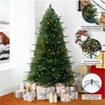 thumbnail image 4 of 4.5ft Christmas Tree with Multi-Color Lights,Realistic Fir Christmas Tree with Colored Lights with Controller, 810 Branch Tips, 300 Colorful Lights & Metal Stand, Pre Lit Christmas Tree, 4 of 19