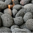 thumbnail image 3 of Black Fire Rock | 1/2"-1" Rounded Pebbles for Fire Pits & Fireplaces | 10 Pounds, 3 of 7