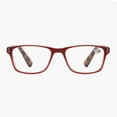 thumbnail image 2 of Retro Rectangle Red Tortoiseshell Reading Glasses 3.50 for men Classic Presbyopic Glasses Square Spring Hinge Readers +3.50, 2 of 3
