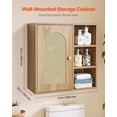 thumbnail image 2 of Bathroom Wall Cabinet, 5 Height Levels, 23" W x 23" H Medicine Cabinet Wall Mounted, Hanging Organizer with Shelves for Laundry Room Kitchen Restroom, 2 of 8
