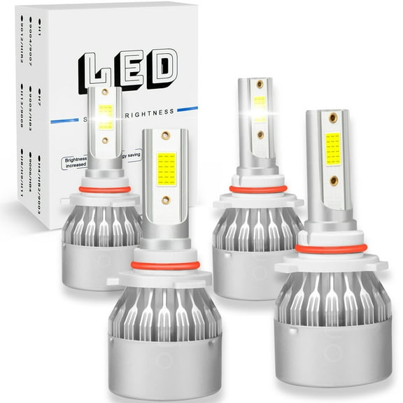 BMZONCC 9005 9006 LED Headlight Bulb Kit For Chevy Trailblazer 2002-2009  High Low BEAM Combo 6000K White