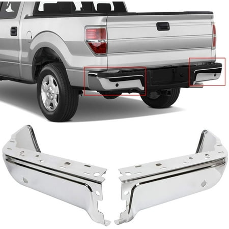 Kojem Chrome Rear Bumper End Cap Pair Compatible with 2009-2014 Ford F150 & 2010-2014 Lincoln Mark LT(You Will Receive 2 Packages) Kojem Chrome Rear Bumper End Cap Pair Compatible with 2009-2014 Ford F150 & 2010-2014 Lincoln Mark LT(You Will Receive 2 Packages)