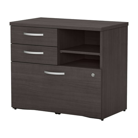 UPC: 0042976153724 | Bush Business Furniture Studio C Storage Cabinet with Drawers by Storm Gray