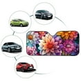 thumbnail image 6 of FORUDESIGNS Colorful Flower Print Car Windshield Sun Shade Foldable UV Ray Reflector Sunshade for Car Front Window Windshield Dash Protector Fit for Car SUV Van Truck, 6 of 7