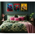 thumbnail image 4 of Eclectic Animal Canvas Wall Art Funny Trendy Gorilla Lion Cheetah Painting Picture Wall Decor Poster Print Artwork For Living Room Bedroom Dining Room Home Decoration Unframed, 4 of 6